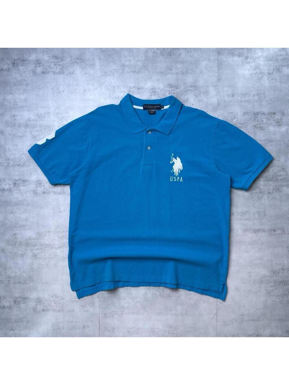 Y2K U.S. Polo Assn. 00s blue polo shirt